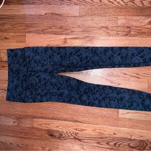 Athleta Black Floral Jeggings